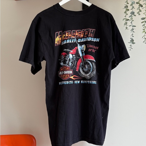 Vintage Harley Davidson Laconia t-shirt Large flames new hampshire - Picture 1 of 7